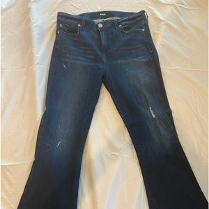 Hudson Mia dark blue slightly distressed denim